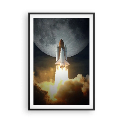 Poster în ramă neagră - Începutul unei aventuri nepământene - 61x91 cm