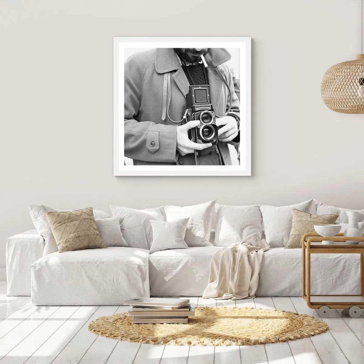 Poster în ramă albă - În stilul retro - 40x40 cm