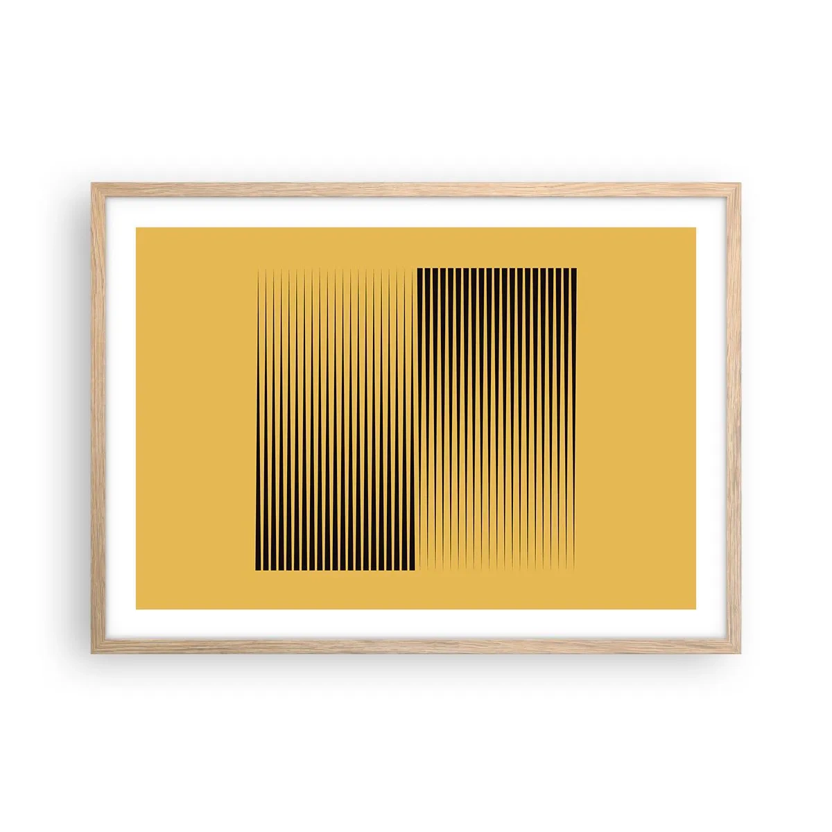 Poster în ramă de stejar deschis - Pătratul contrariilor - 70x50 cm