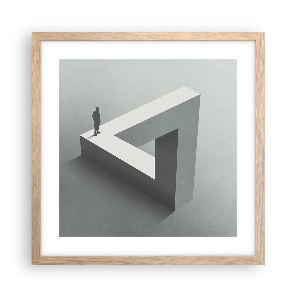 Poster în ramă de stejar deschis - Și totuși este posibil - 40x40 cm