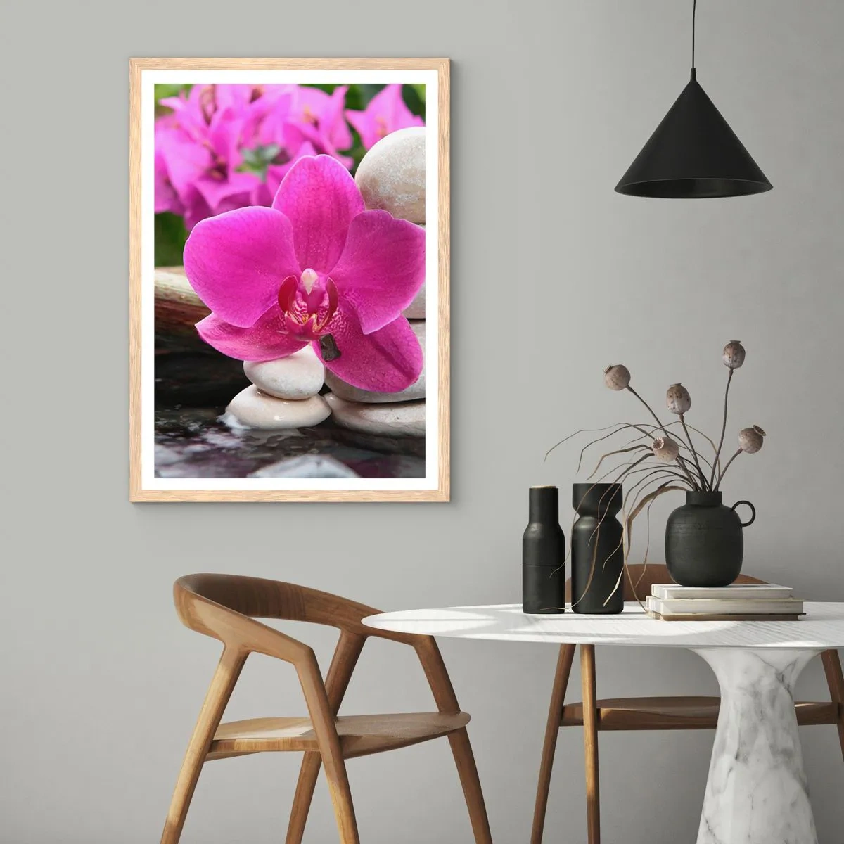 Poster în ramă de stejar deschis - Te odihnești deja - 30x40 cm