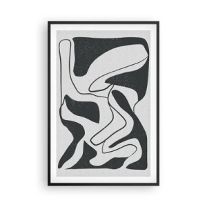 Poster în ramă neagră - Distracție abstractă în labirint - 61x91 cm