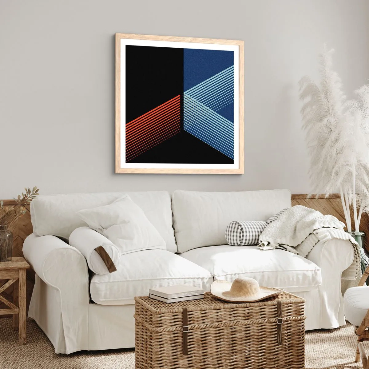 Poster în ramă de stejar deschis - O poveste simplă - 40x40 cm