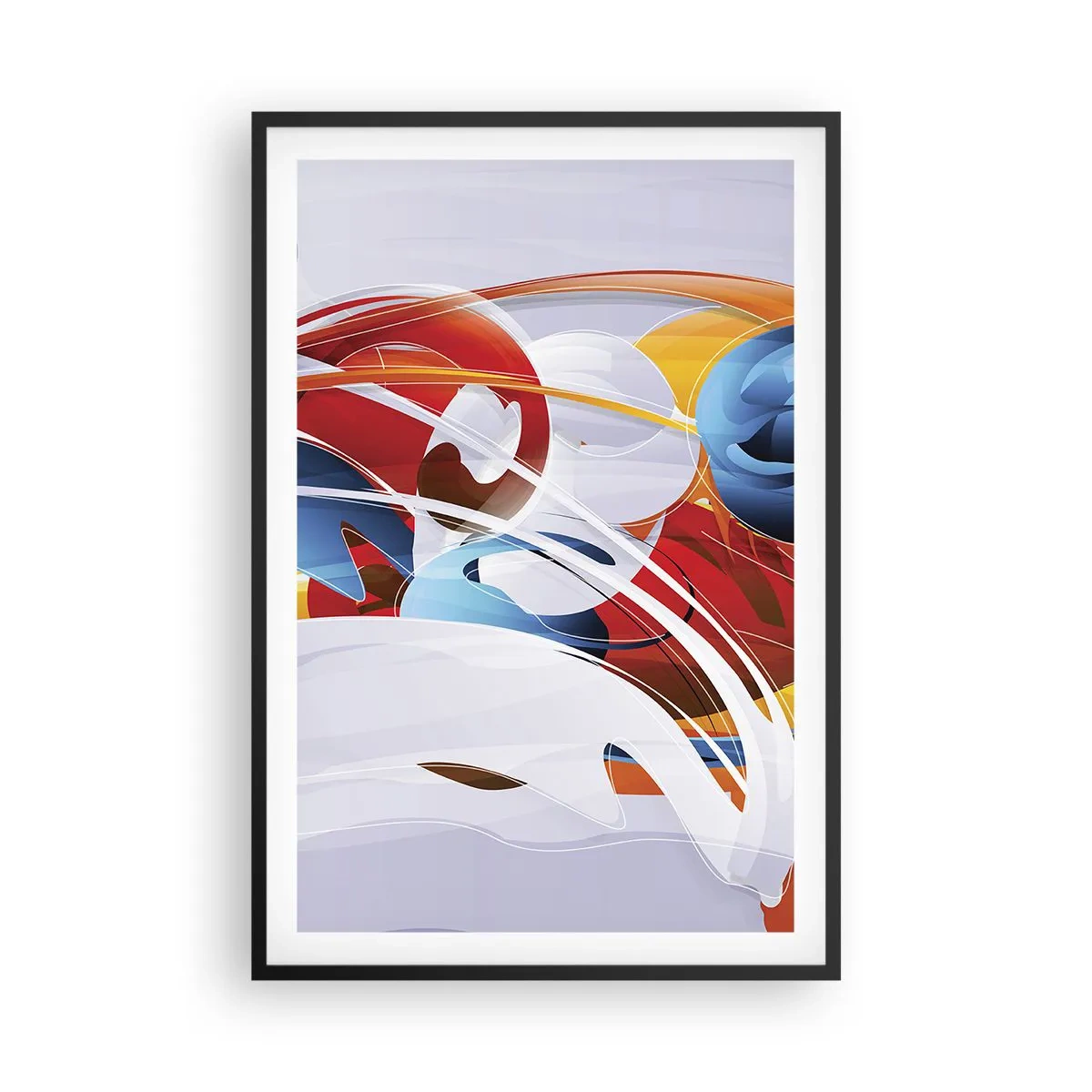 Poster în ramă neagră - Dansul elementelor - 61x91 cm