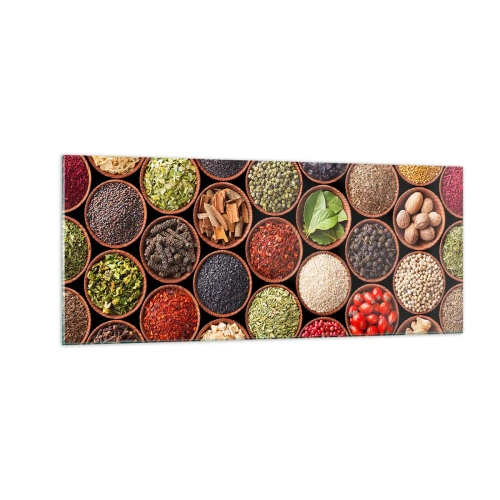 Tablou pe sticlă - Toate gusturile lumii - 100x40 cm