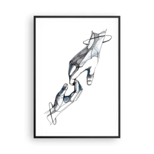 Poster în ramă neagră - Gest frumos - 70x100 cm