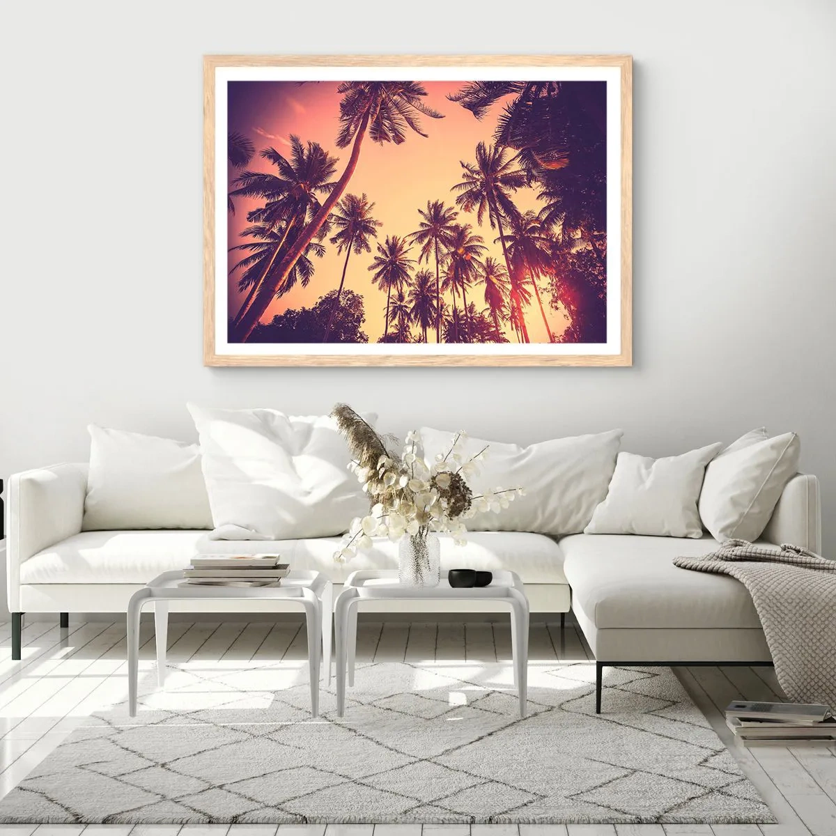 Poster în ramă de stejar deschis - Variație tropicală - 91x61 cm