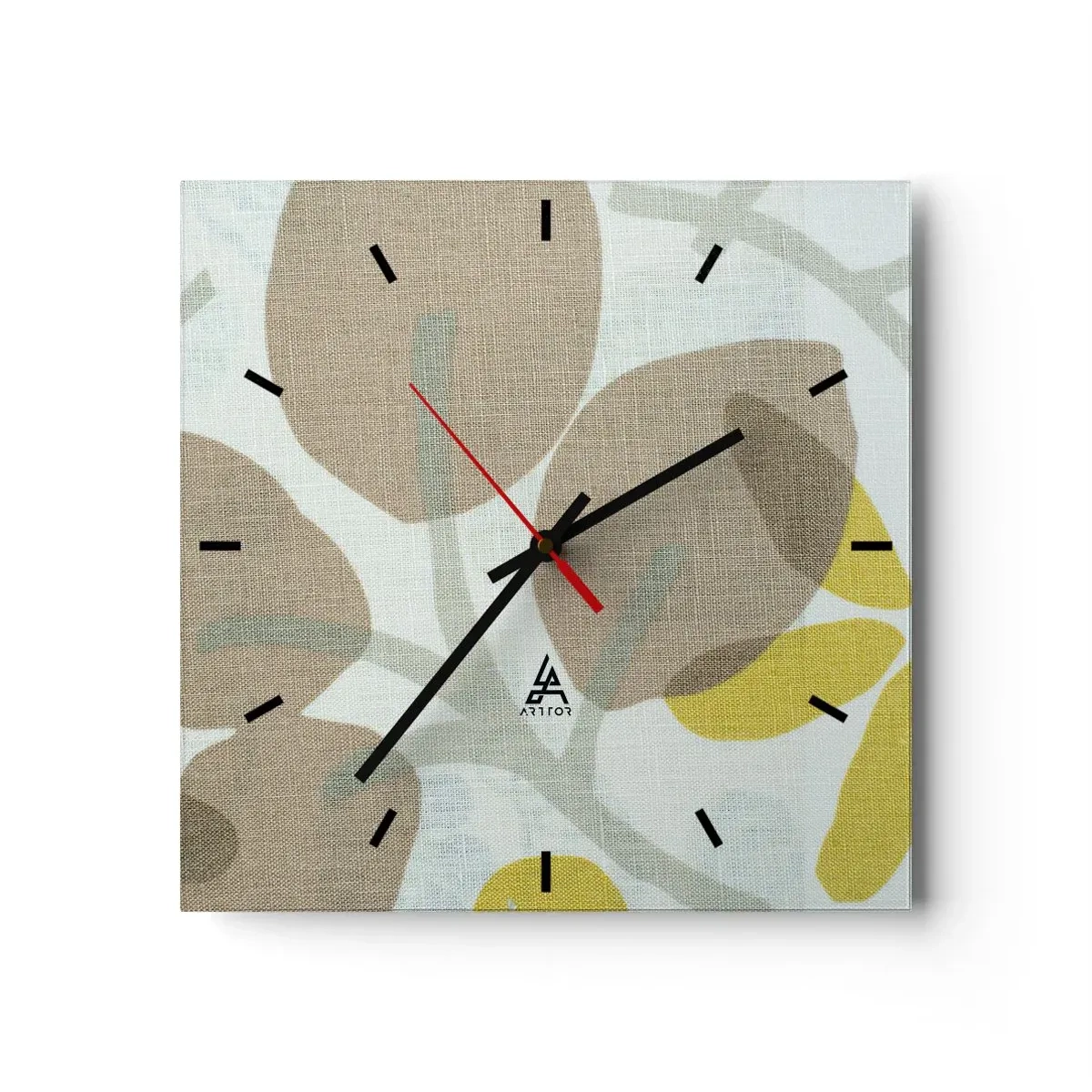 Ceas de perete - Ceas pe sticlă - Compoziție în plin soare - 40x40 cm