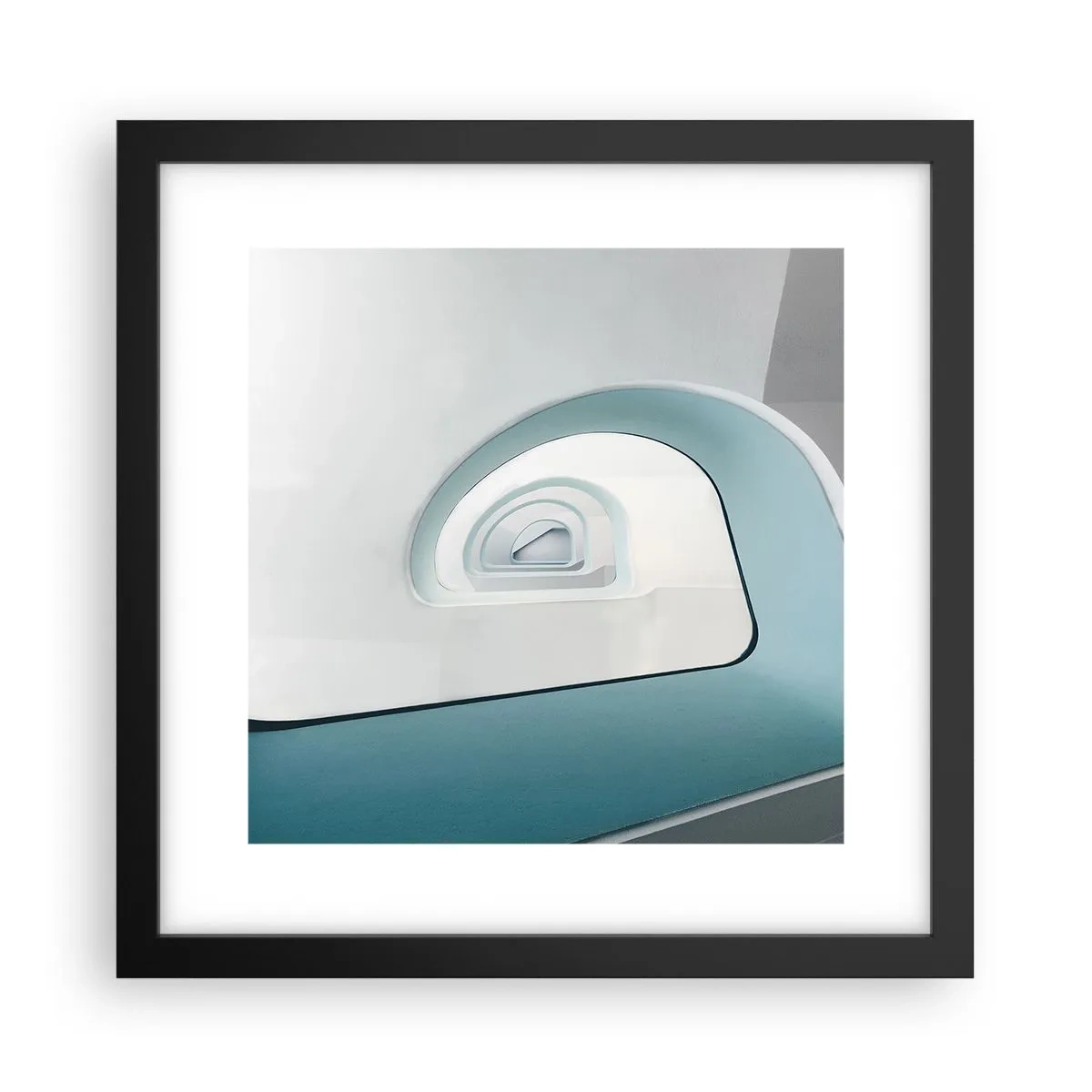 Poster în ramă neagră - Până la fundul albastrului - 30x30 cm