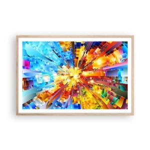 Poster în ramă de stejar deschis - In medias res - 91x61 cm