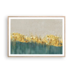 Poster în ramă de stejar deschis - Frontiera de aur - 100x70 cm