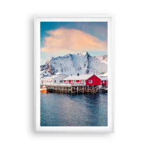 Poster în ramă albă - Retragerea nordică - 61x91 cm
