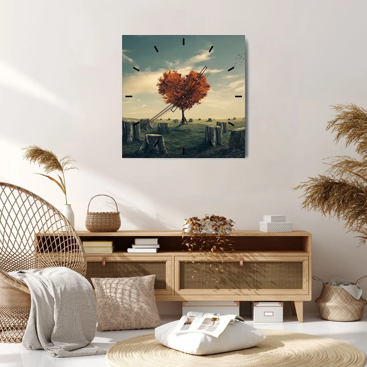 Ceas de perete - Ceas pe sticlă - Încă mai există speranță - 30x30 cm