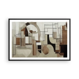 Poster în ramă neagră - Peisaj urban 2.0 - 91x61 cm