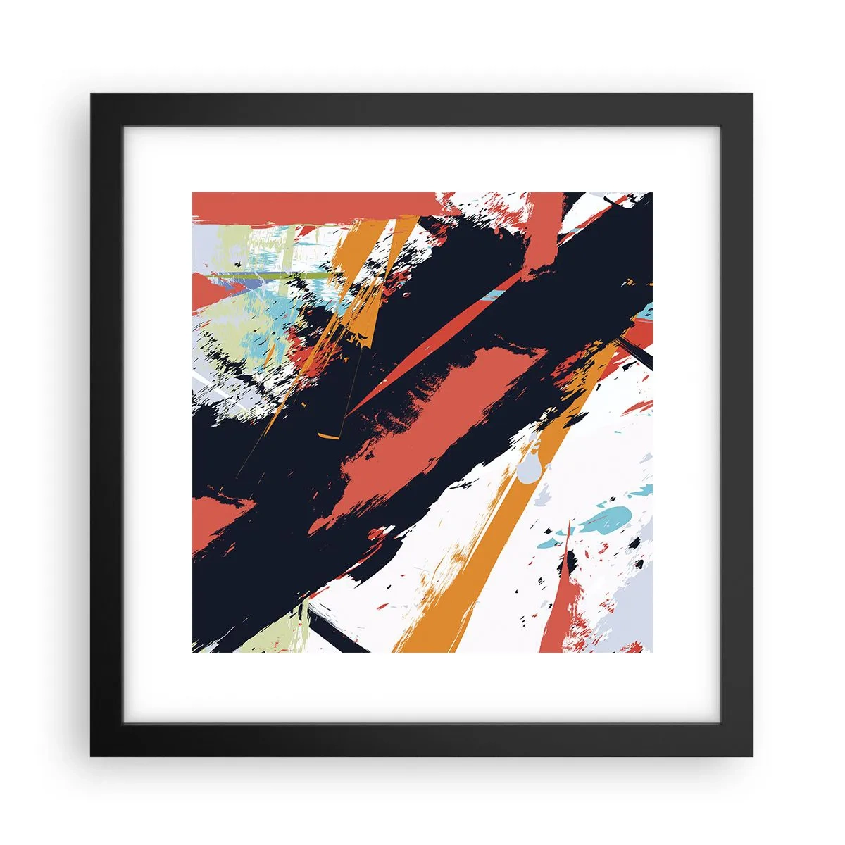 Poster în ramă neagră - Compoziție dinamică - 30x30 cm