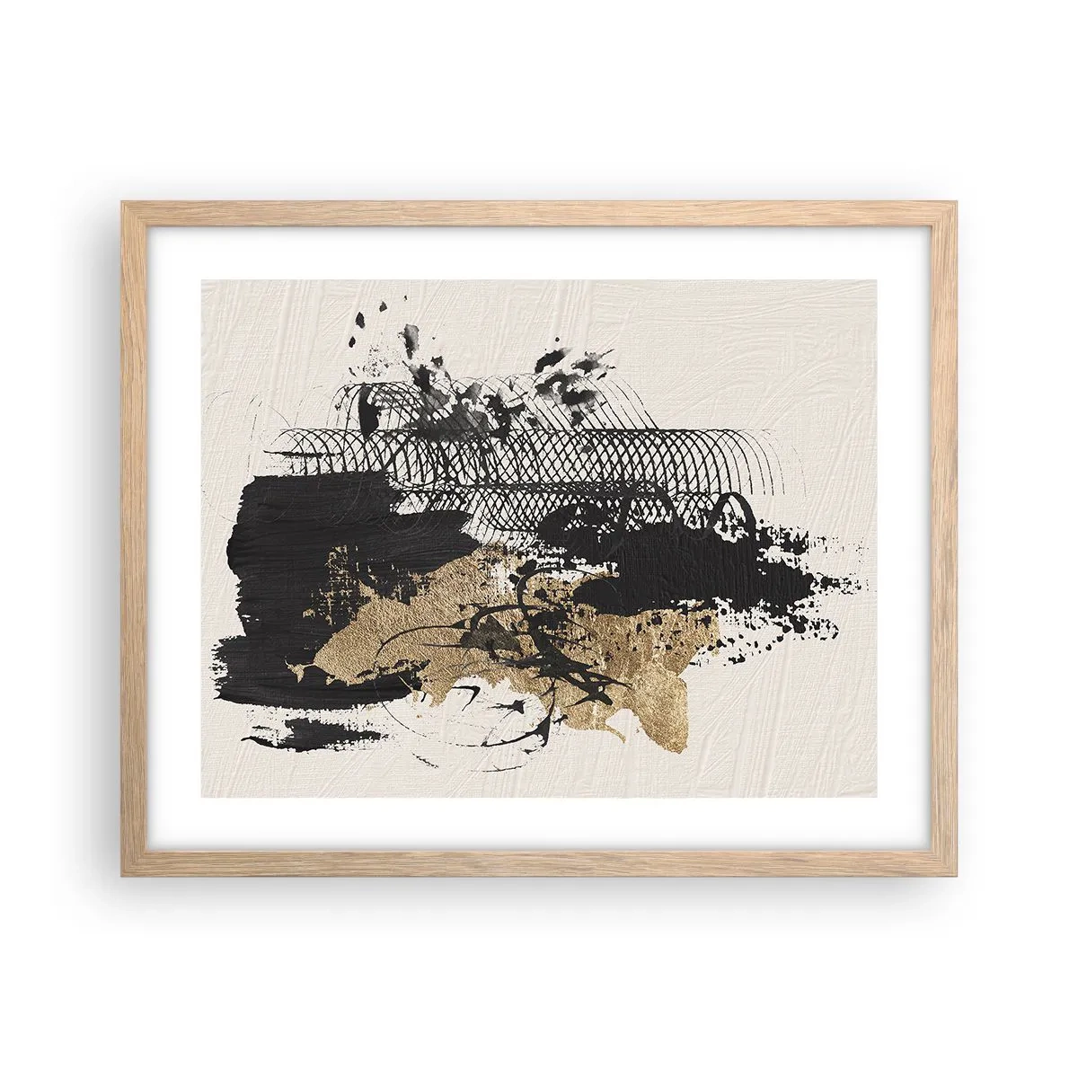 Poster în ramă de stejar deschis - Compoziție cu pasiune - 50x40 cm