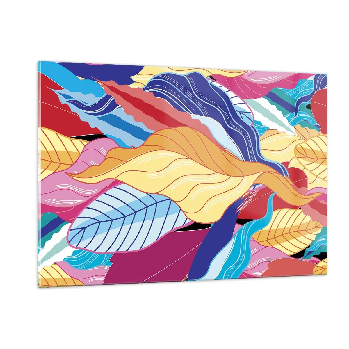 Tablou pe sticlă - O dezordine colorată - 120x80 cm