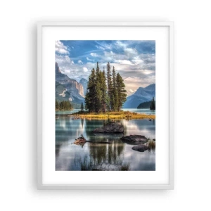 Poster în ramă albă - La o apă mare și limpede… - 40x50 cm