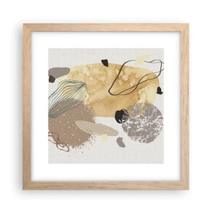 Poster în ramă de stejar deschis - Fluiditatea aplicată - 30x30 cm