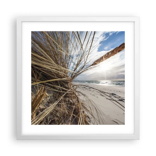 Poster în ramă albă - O întâlnire a elementelor - 40x40 cm