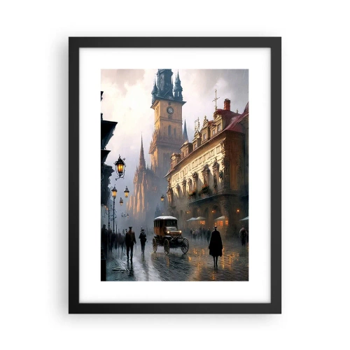 Poster în ramă neagră - Magia unei seri la Praga - 30x40 cm
