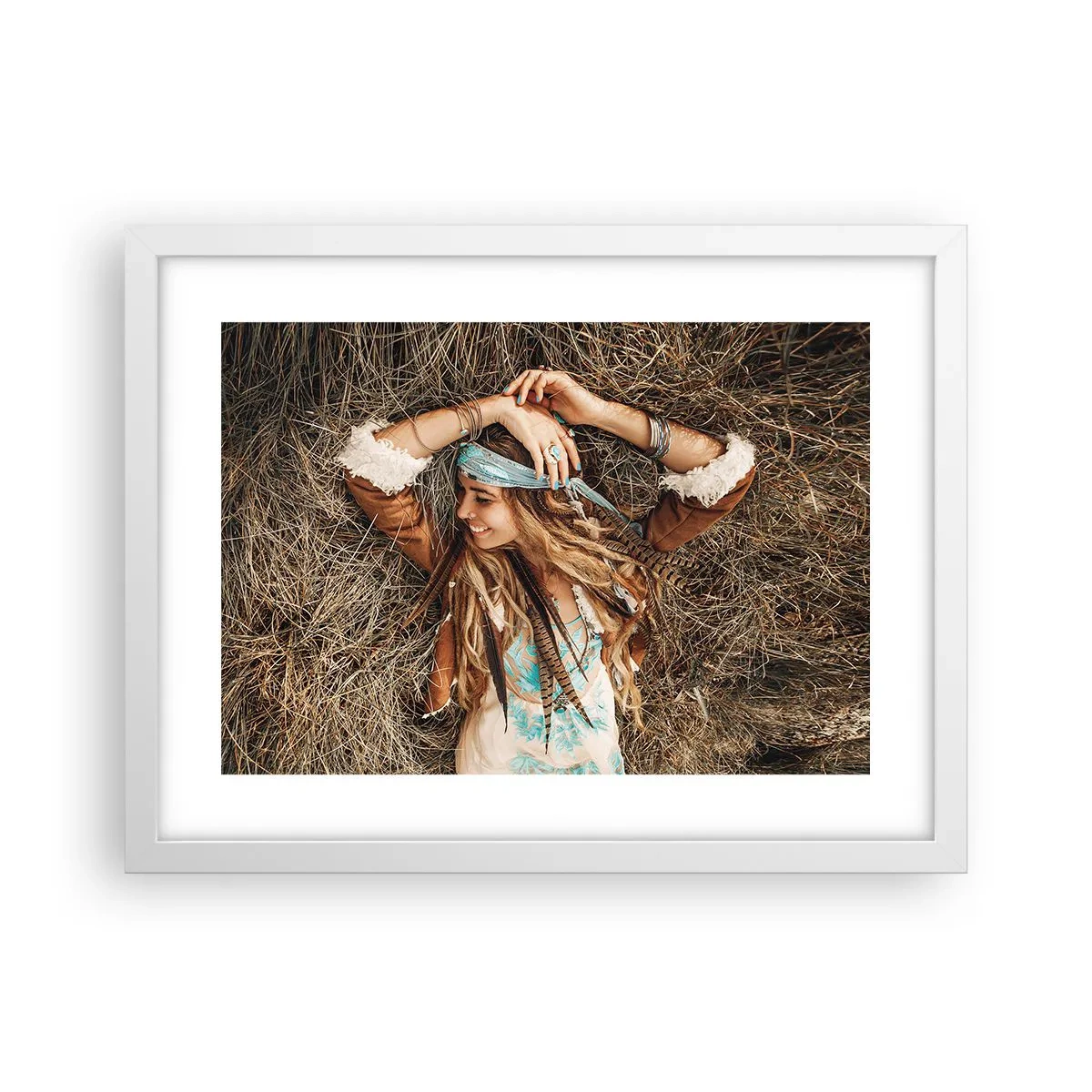 Poster în ramă albă - În drum spre vara iubirii - 40x30 cm
