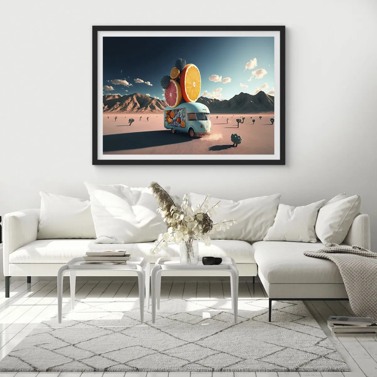 Poster în ramă neagră - Gustul vacanței - 70x50 cm