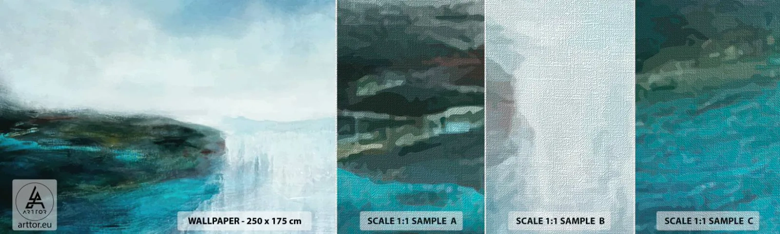 Mostră tapet Premium Canvas - Abstracție maritimă - Abstracția, Contemporan, Mare - 100x30 cm