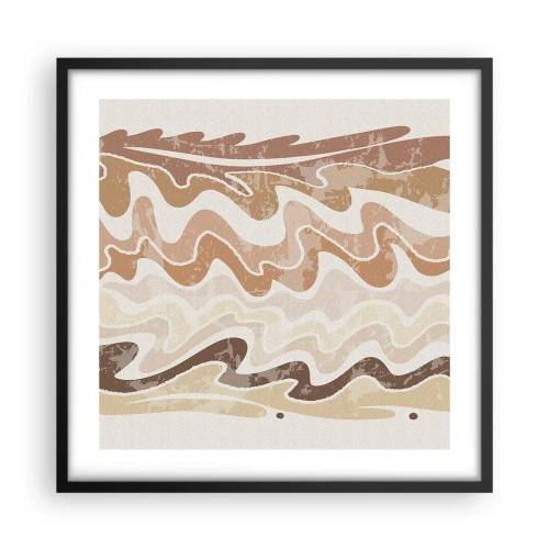 Poster în ramă neagră - Energie bună - emoții bune - 50x50 cm