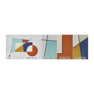 Mostră tapet Premium Sand - Abstracție: distracție modernistă - Geometric, Modern, Minimalism - 100x30 cm