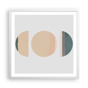 Poster în ramă albă - Roată cu roată - 60x60 cm