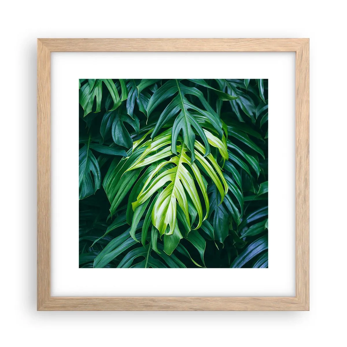 Poster în ramă de stejar deschis - Scufundă-te în prospețime - 30x30 cm