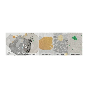 Mostră tapet Premium Canvas - Compoziție organică - Abstracția, Blots, A picta - 100x30 cm