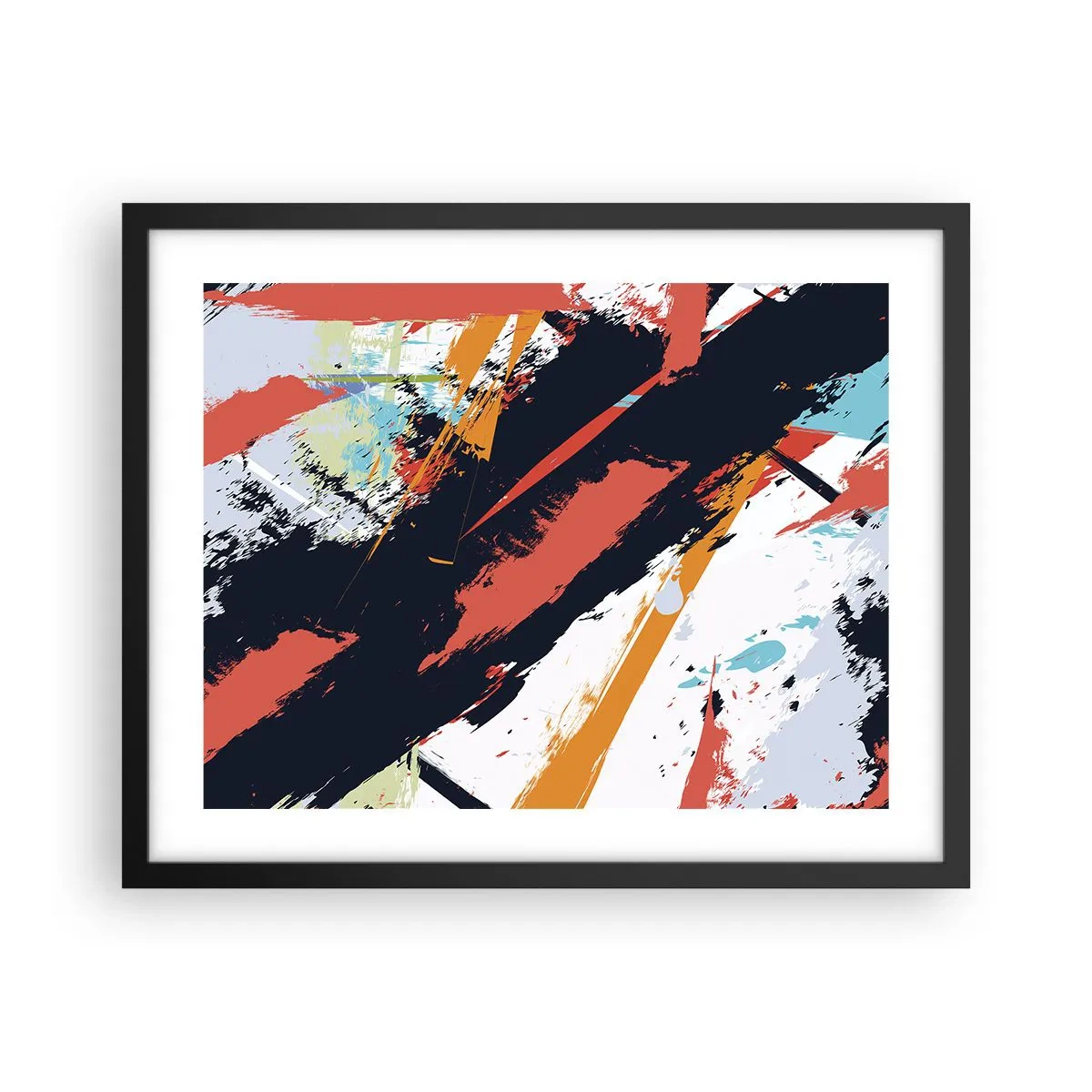 Poster în ramă neagră - Compoziție dinamică - 50x40 cm