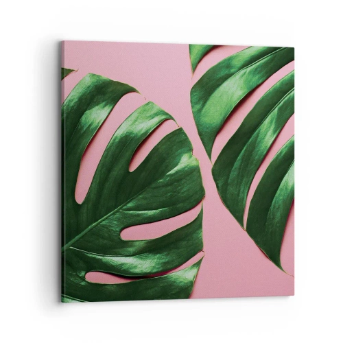 Tablou pe pânză - Întâlnire verde - 70x70 cm