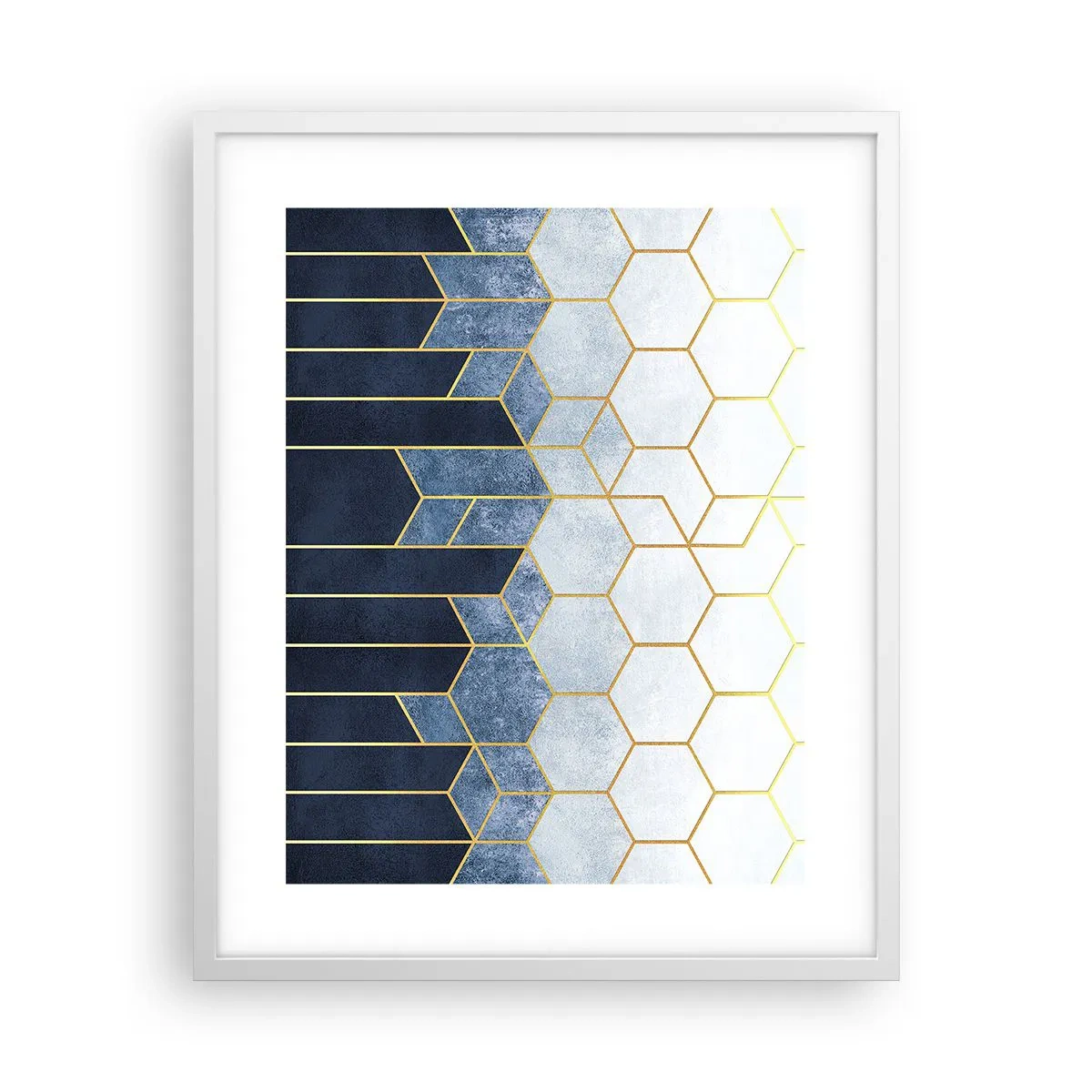 Poster în ramă albă - Compoziție în ritm sincopat - 40x50 cm