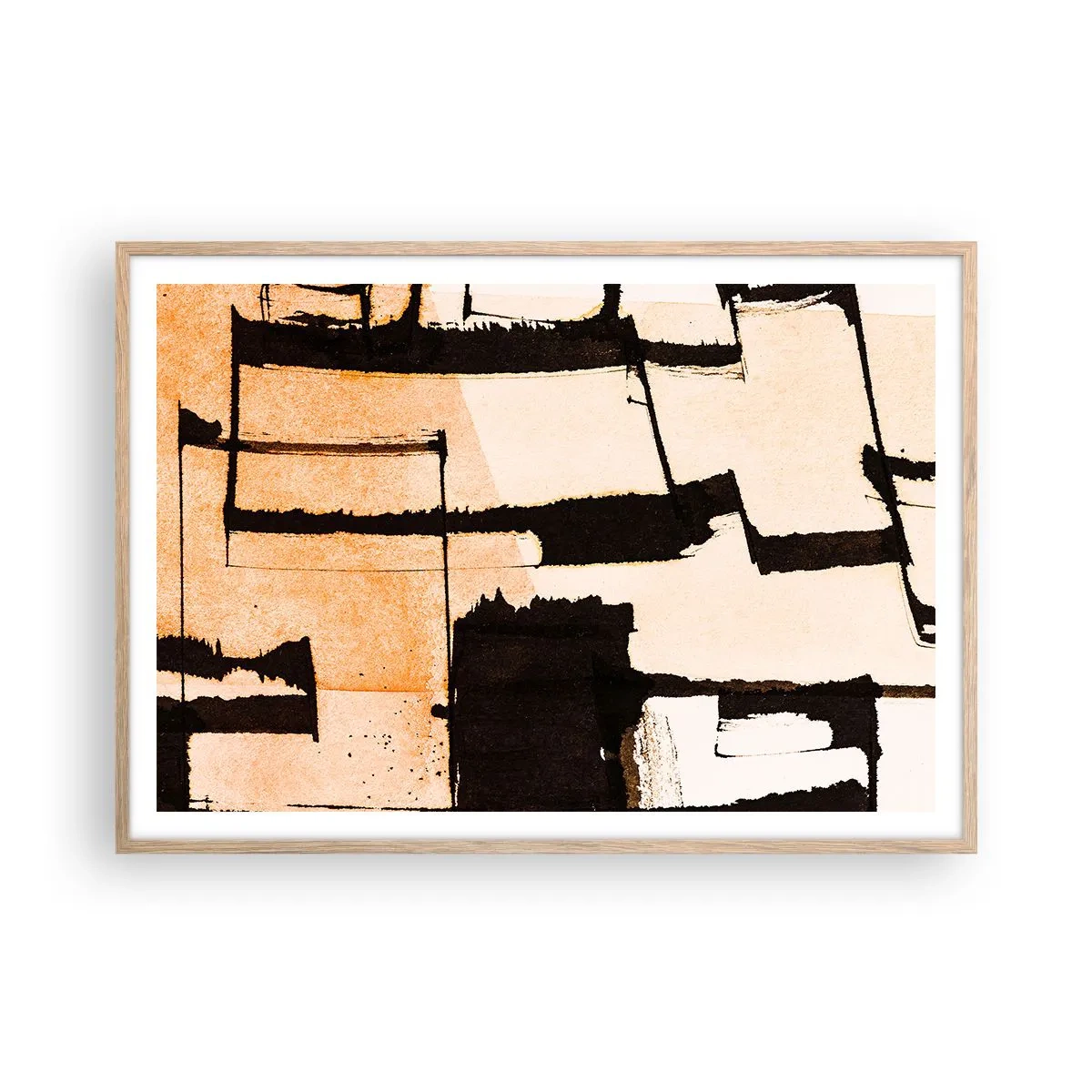 Poster în ramă de stejar deschis - Cu toate acestea, ordinea - 100x70 cm