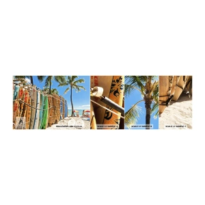 Mostră tapet autocolant Deluxe Sticker - Distracție însorită - Peisaj, Placă de surf, plajă - 100x30 cm