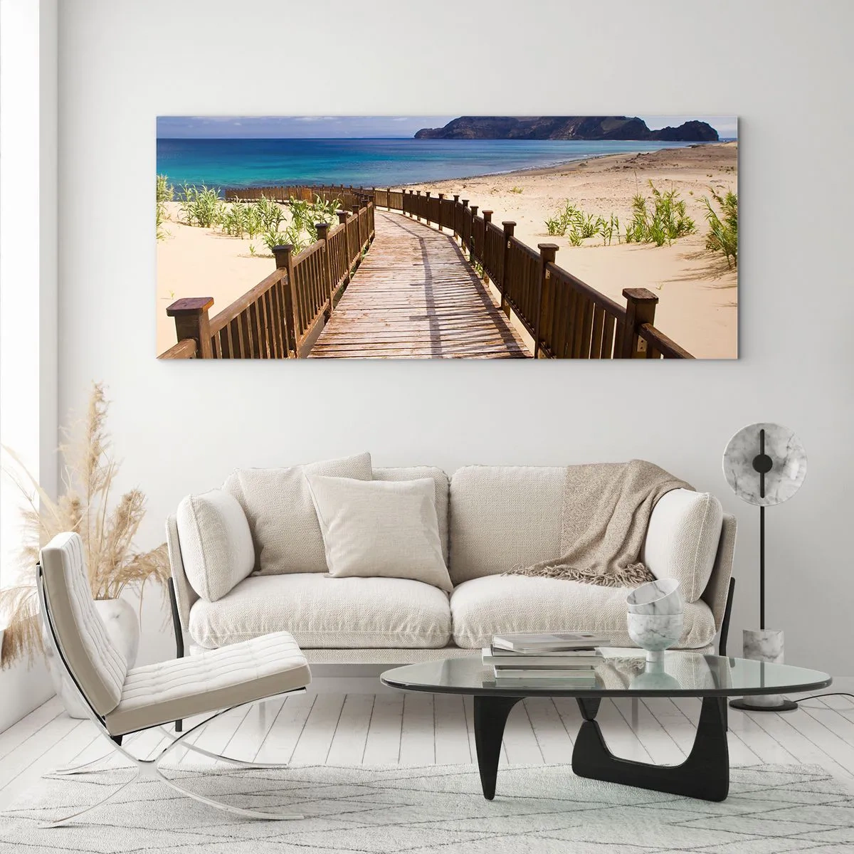 Tablou pe sticlă - Du-mă în insulele fericite - 100x40 cm