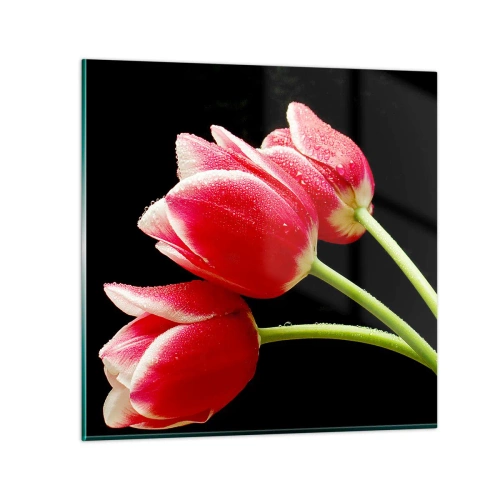 Tablou pe sticlă - Promisiunea unei iubiri pure - 30x30 cm