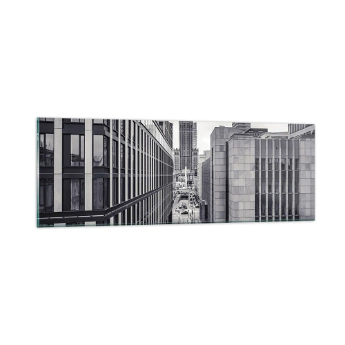 Tablou pe sticlă - Vale citadină din Varșovia - 90x30 cm