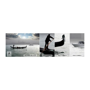 Mostră tapet autocolant Deluxe Sticker - Un oraș fabulos de apă și ceață - Peisaj, Oraș, Veneția - 100x30 cm