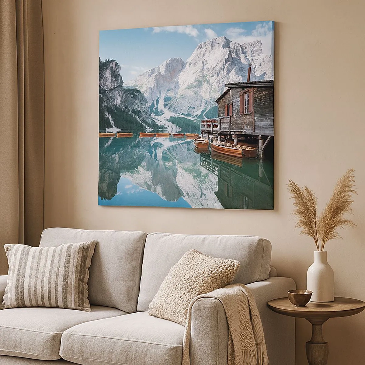 Tablou pe pânză - Dimineață cristalină de munte - 30x30 cm