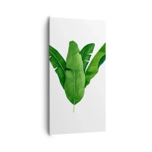 Tablou pe pânză - Simetrie verde - 65x120 cm