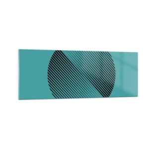Tablou pe sticlă - Cercul - o variație geometrică - 140x50 cm