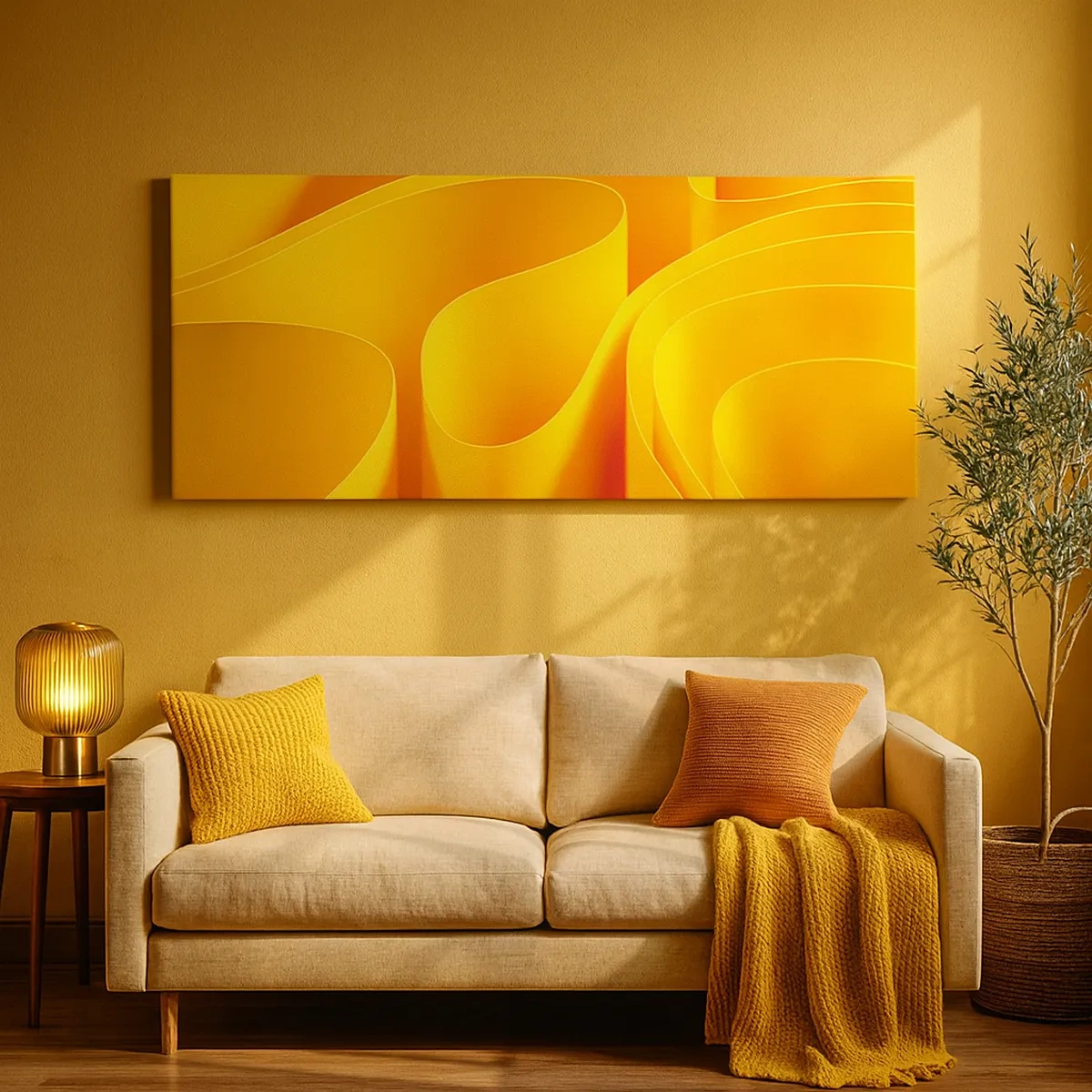 Tablou pe pânză - Ca niște valuri de soare - 30x30 cm
