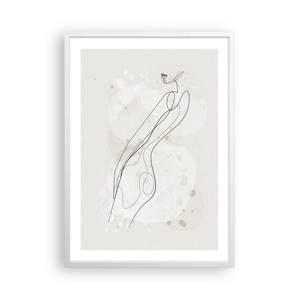 Poster în ramă albă - Să rătăcești cu privirea - 50x70 cm