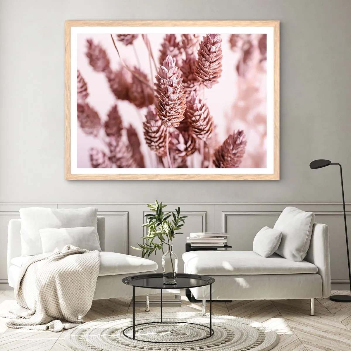 Poster în ramă de stejar deschis - Aparent discrete - 100x70 cm