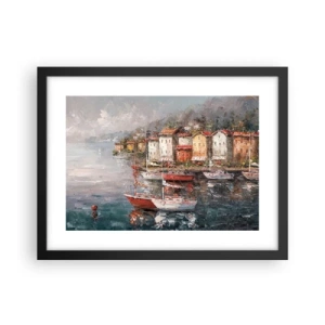 Poster în ramă neagră - Portul romantic - 40x30 cm