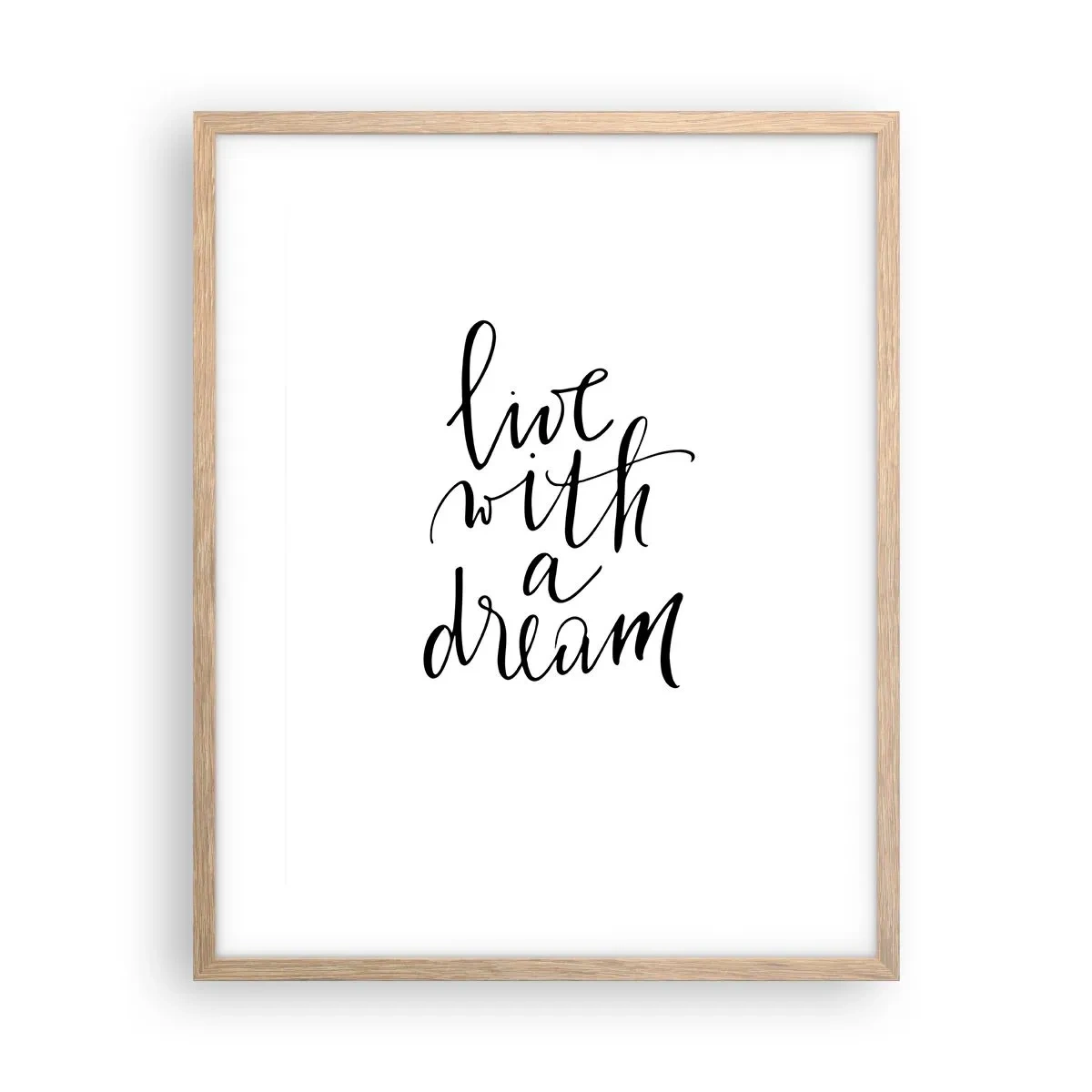 Poster în ramă de stejar deschis - Of course - 40x50 cm